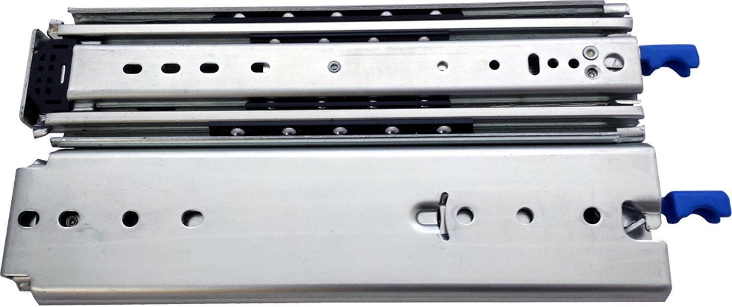 500 LB Heavy Duty 3600 Series Full Extension Drawer Slides 16 Inch - Locking Mechanism for Secure Storage | Ideal for Tool Chests, Kitchen Cabinets, and Workshop Drawers
