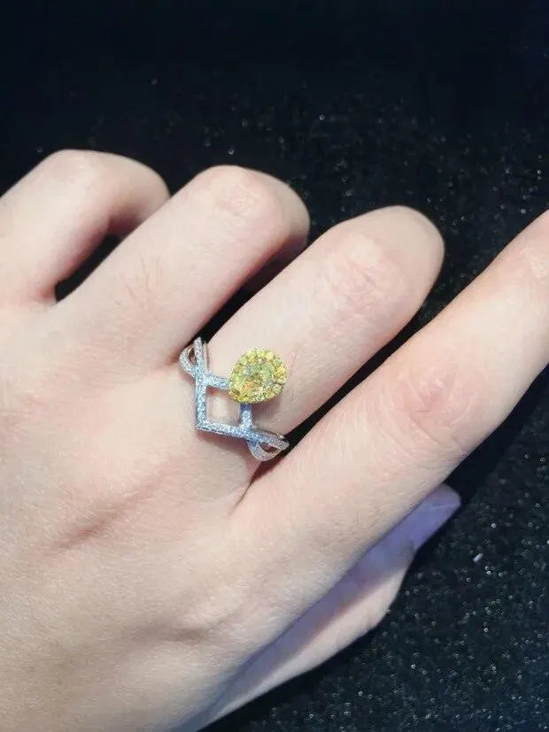 18K Gold Natural Diamond Ring | Elegant Gemstone Engagement & Wedding Band | Perfect for Anniversaries, Parties & Special Occasions | Luxury Fine Jewelry 2023
