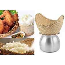 Premium Bamboo Sticky Rice Steamer Set - Traditional Asian Cooking Pot & Basket for Perfect Sushi, Dumplings & Glutinous Rice | Ideal for Home Kitchens & Restaurants
