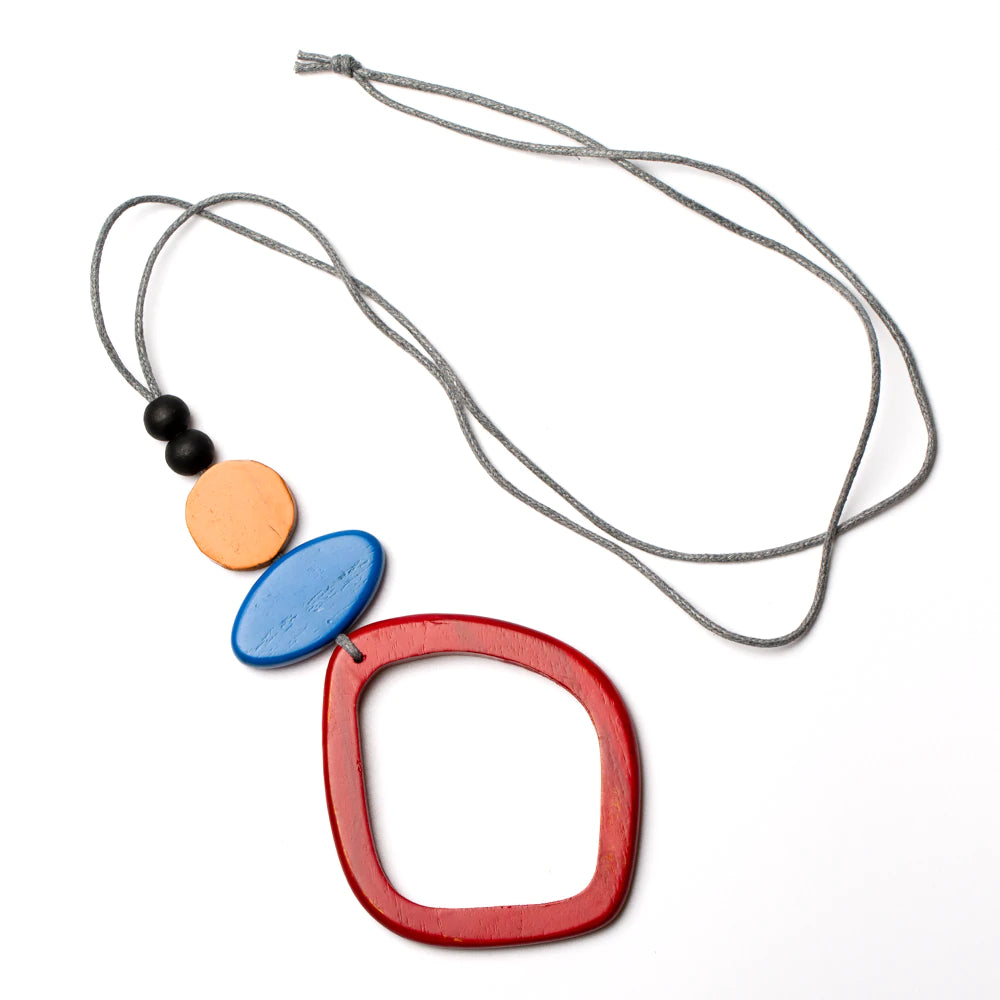 Stylish Multi-Color Open Wooden Pendant Ring for Women - Boho Chic Jewelry for Casual Wear, Parties & Everyday Fashion Accessories