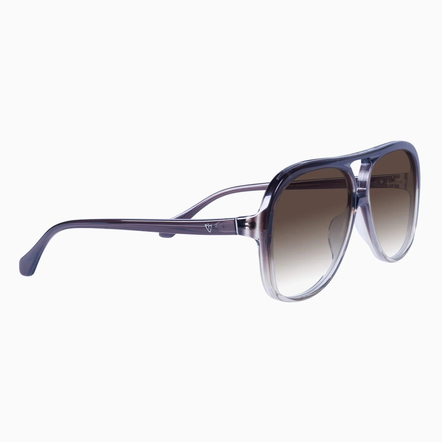 Bang Smoky Quartz Fade Sunglasses with Gun Metal Trim - Brown Gradient Aviator Style for Outdoor Sports & Driving