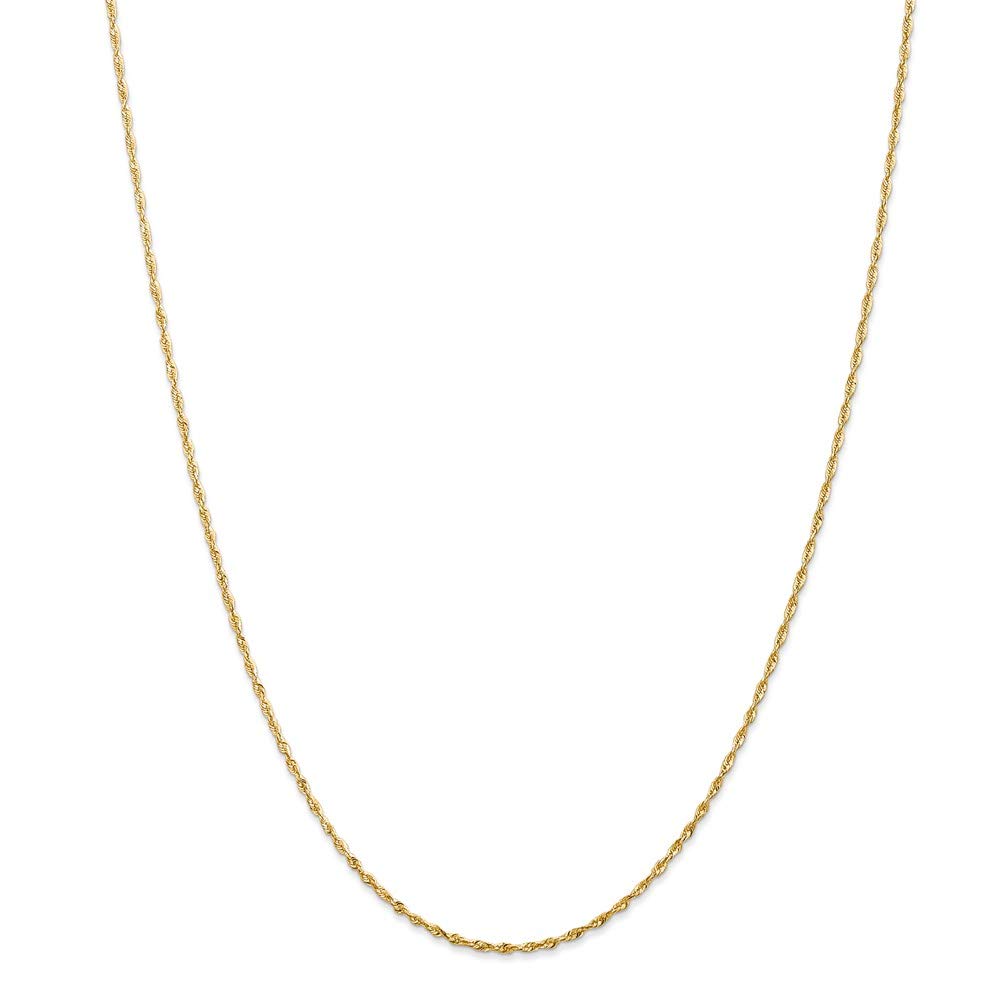 14K Yellow Gold 1.5mm Diamond-Cut Extra-Light Rope Chain Anklet Bracelet - 10 Inch Adjustable Ankle Jewelry for Women, Perfect for Beach, Summer Outfits and Casual Wear