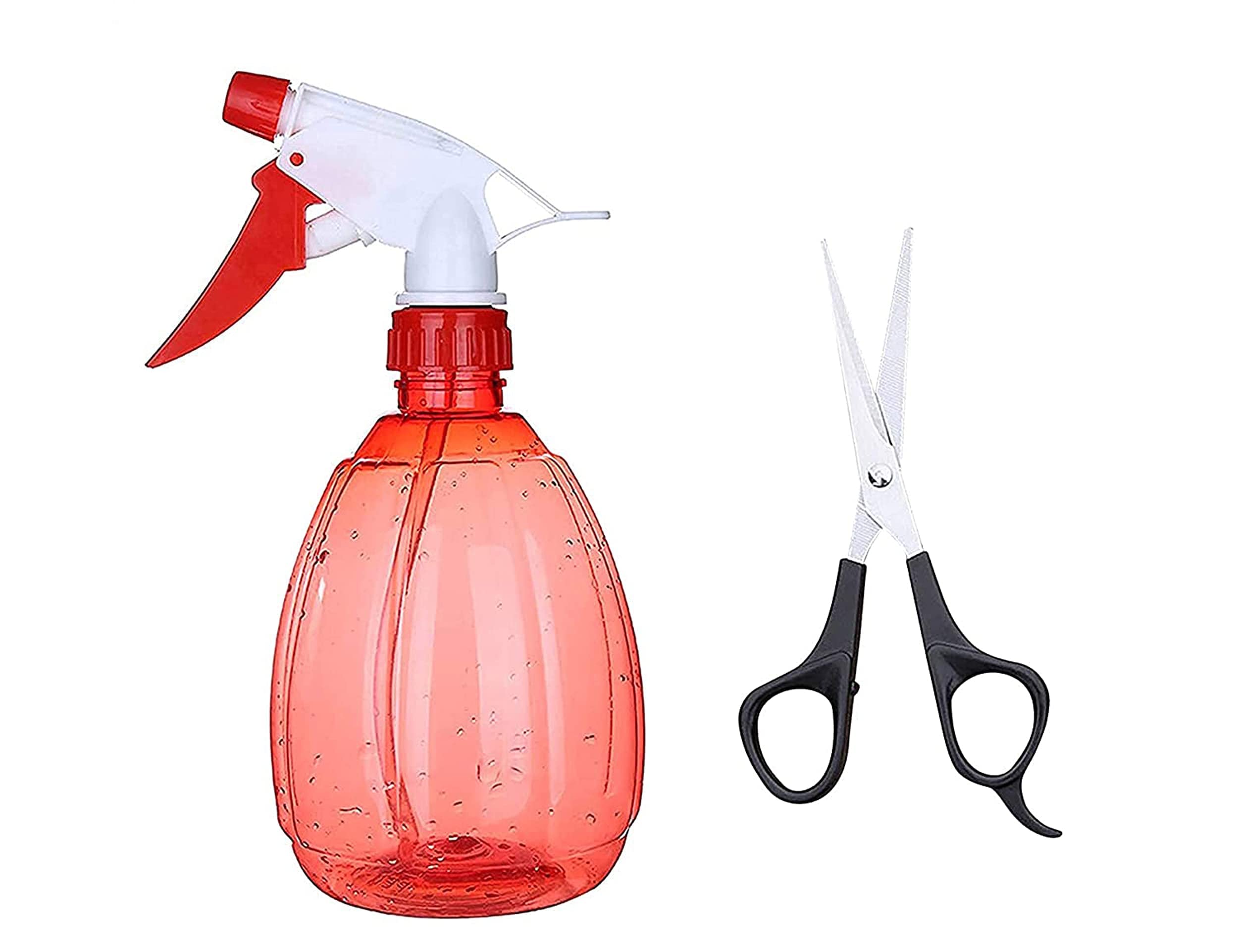 Proxoto Professional Stainless Steel Hair Scissors for Cutting & Trimming - Includes Free Water Spray Bottle - Perfect for Home, Salon, & Gardening Use - Durable & Sharp for Men & Women (2-Piece Set)