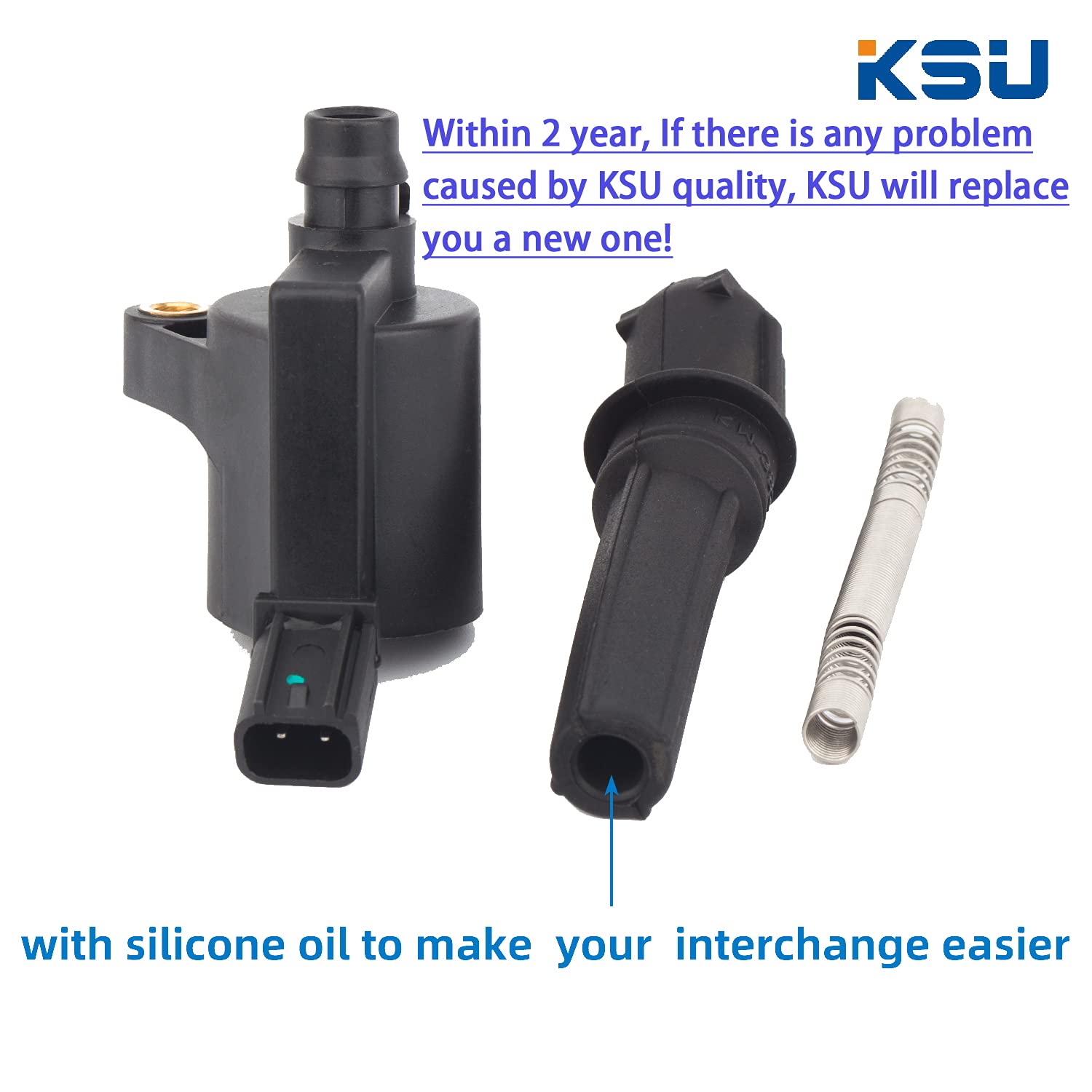 High-Performance KSU Compatible Ignition Coil Pack for Ford Expedition, Explorer, F-150, F-250, F-350, F-450, Crown Victoria, E-Series, Mustang, Thunderbird, Lincoln & Mercury 4.6L 5.4L V8 Engines (DG508 DG457 8-Pack) – Reliable Replacement for Smooth Engine Performance & Fuel Efficiency