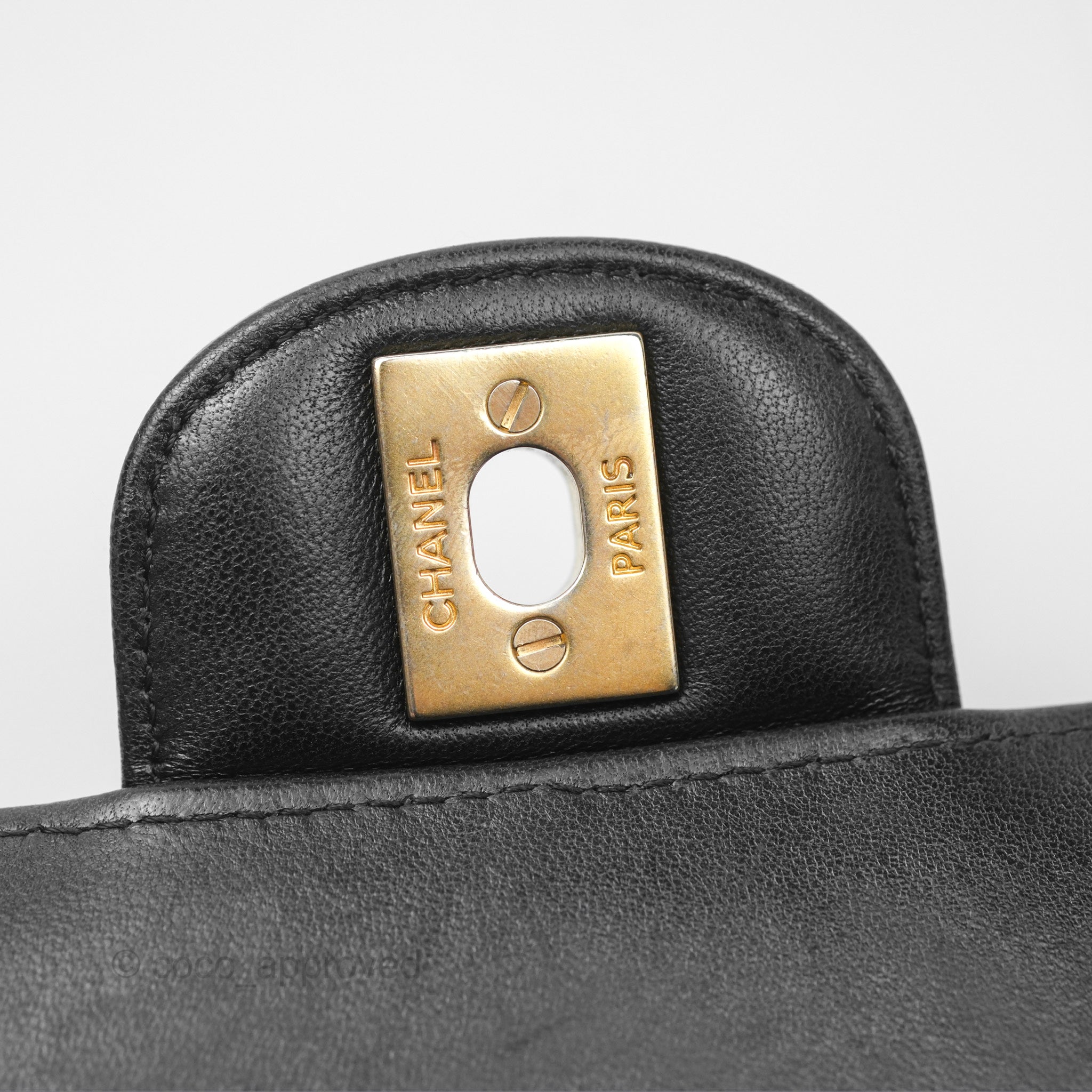 Chanel Chevron Mini Rectangular Bag - Black Lambskin Leather with Aged Gold Hardware | Luxury Crossbody Purse for Women, Perfect for Evening Events & Date Nights