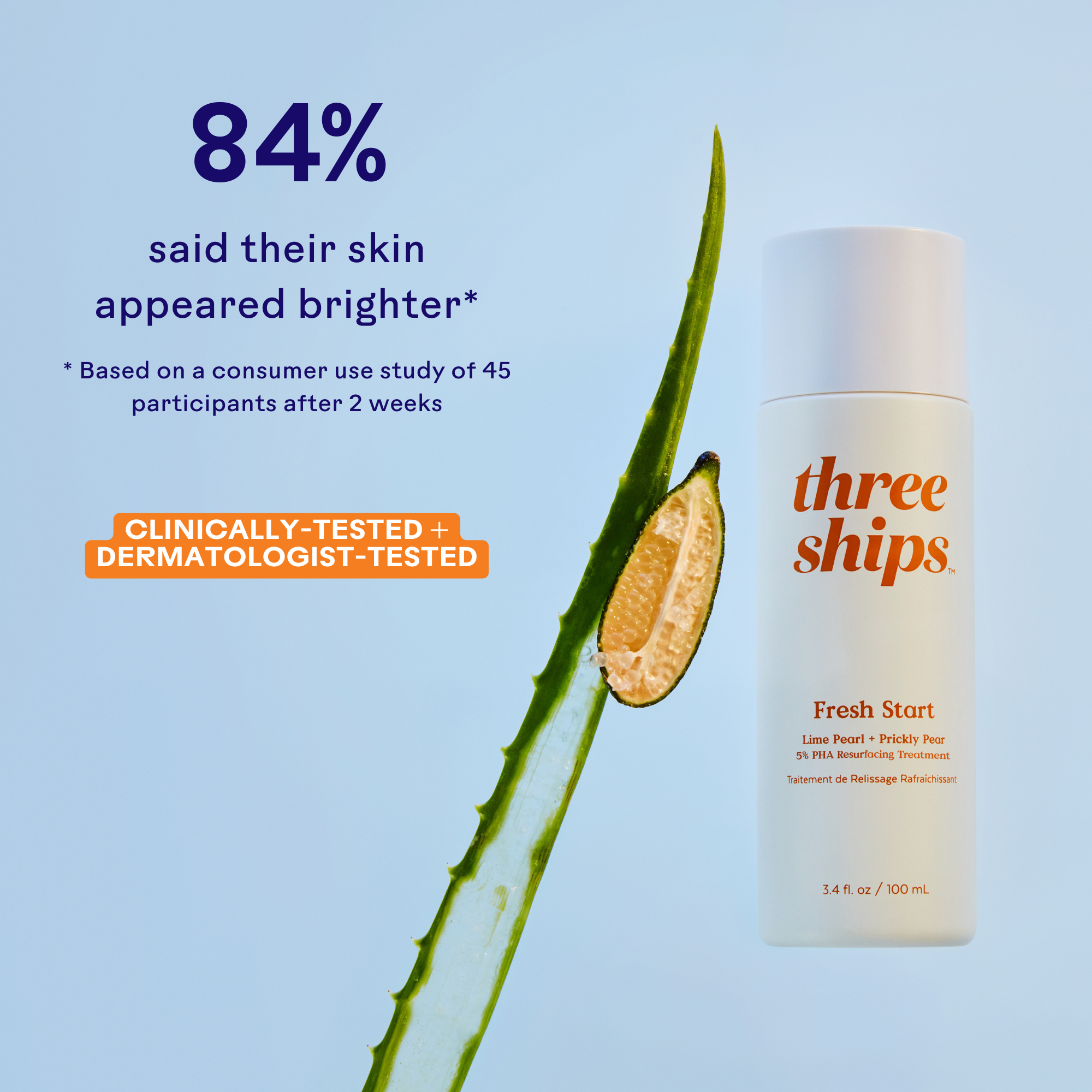 Fresh Start Lime Pearl & Prickly Pear 5% PHA Resurfacing Treatment - Exfoliating Face Mask for Glowing Skin | Perfect for Acne-Prone & Sensitive Skin Types | At-Home Spa Treatment