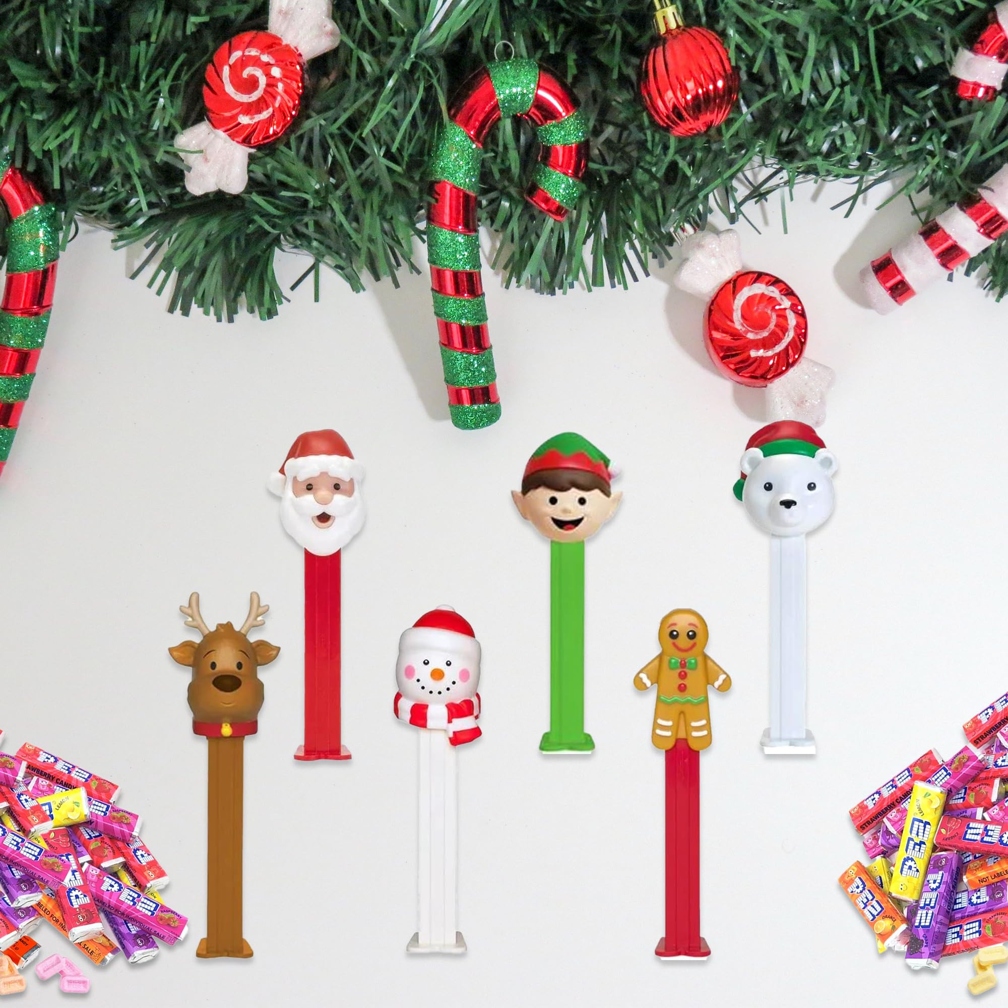 Christmas PEZ Candy Dispenser 3-Pack - Santa, Elf & Holiday Characters | Assorted Xmas Candy Stocking Stuffers | Fun Holiday Party Favors & Gift Exchange Treats