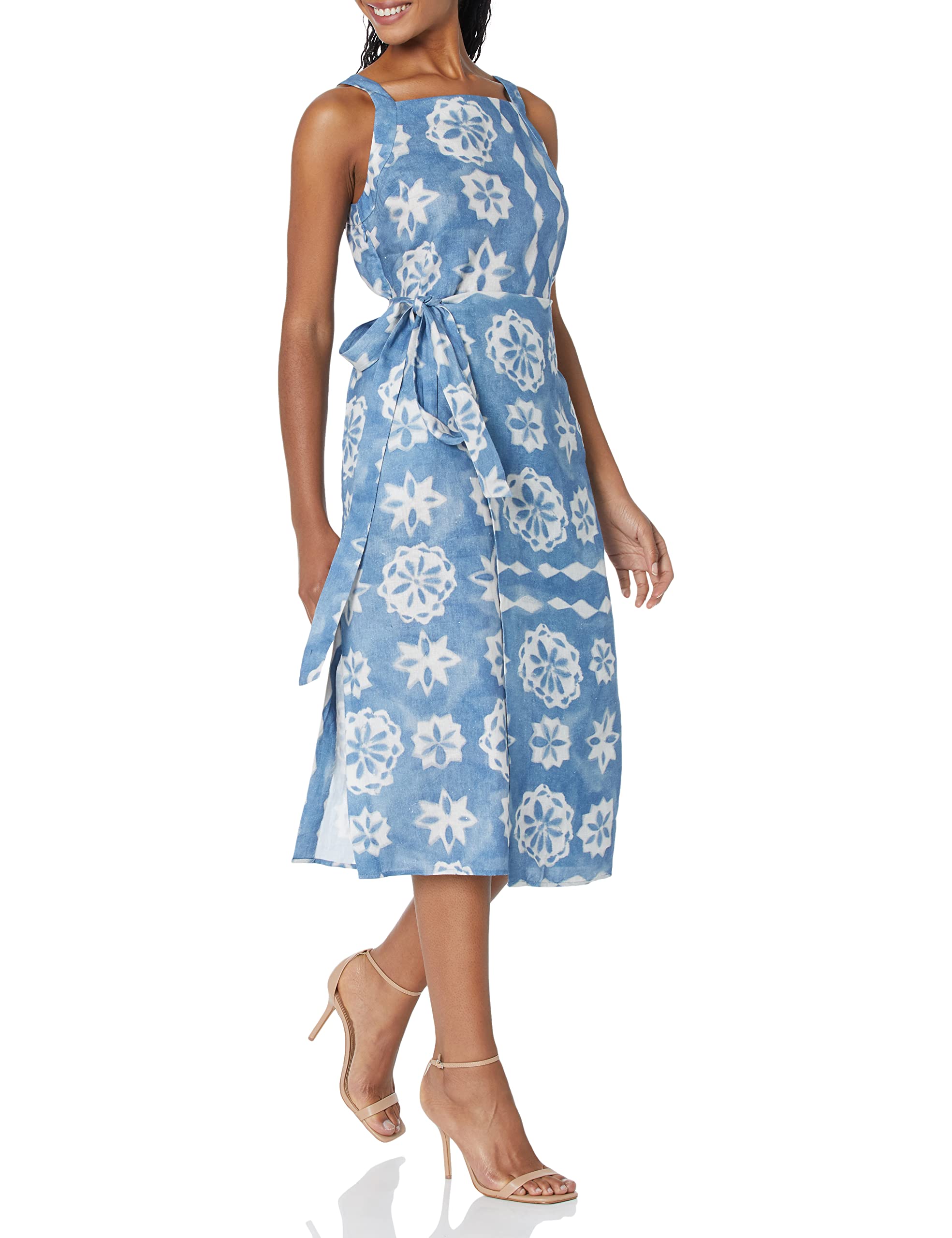 Rebecca Taylor Women's Floral Print Wrap Dress - Elegant Flowy Midi Dress for Work, Date Night & Special Occasions