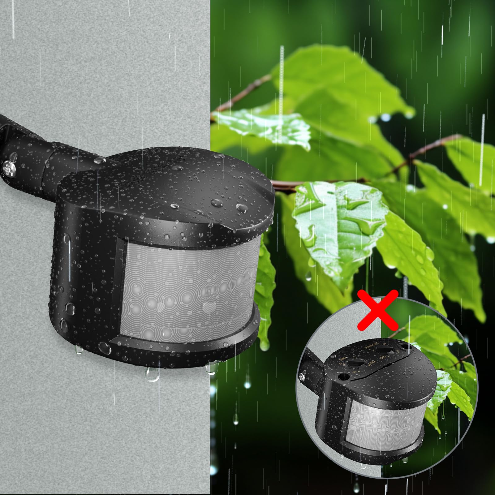 Onforu Motion Sensor Light - Adjustable Detection Distance & 180° Range, Dusk to Dawn Outdoor Security Lighting with Timer | Ideal for Porch, Garage, Yard, and Pathway Safety