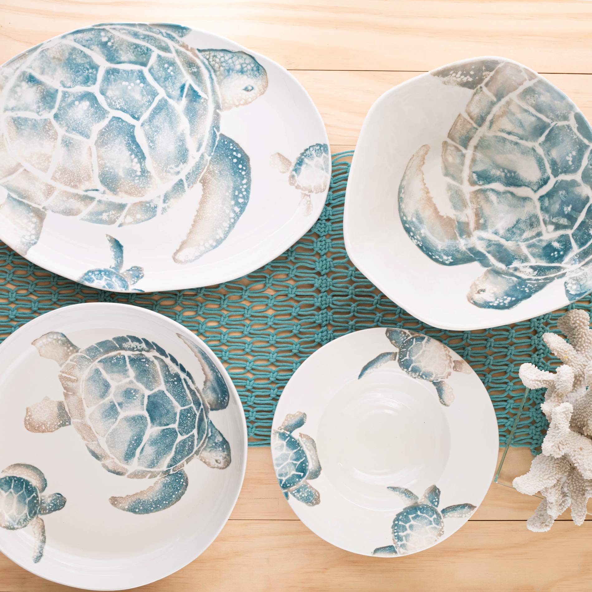 Vietri Tartaruga Medium Oval Platter - Terra Bianca Ceramic Serving Dish for Appetizers, Cheese & Charcuterie | Elegant Table Decor & Entertaining Essentials for Dinner Parties & Hosting Gifts