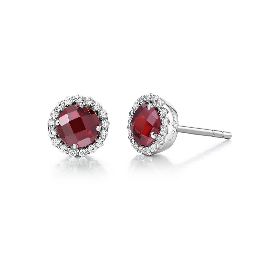January Birthstone Garnet Earrings for Women - Sterling Silver Dangle Earrings - Perfect Gift for Birthday, Anniversary & Special Occasions