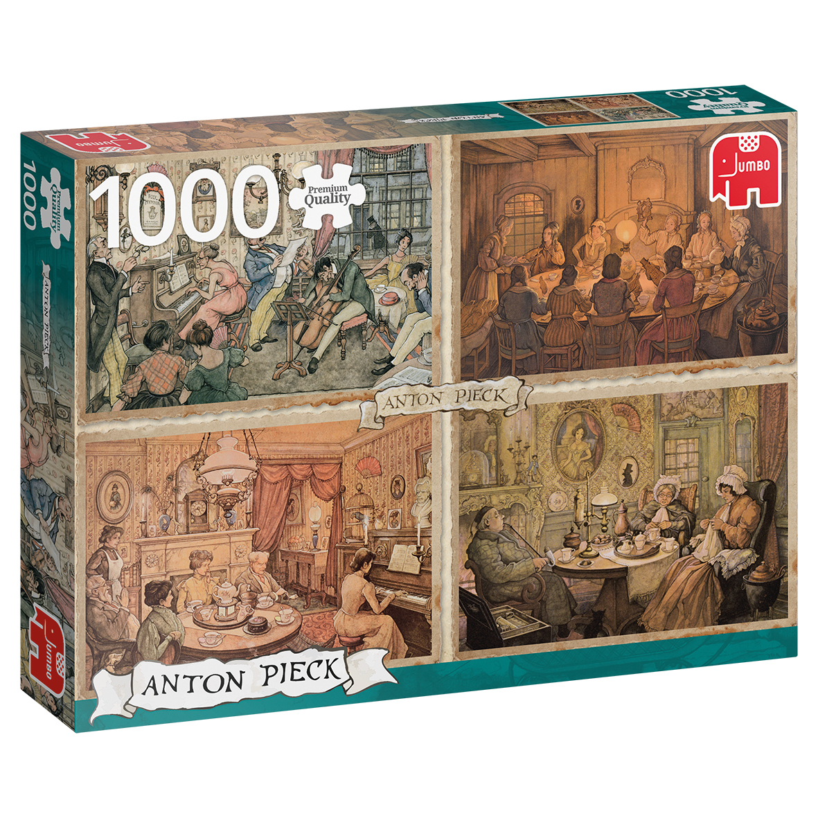 1000-Piece Jumbo Puzzle - Anton Pieck Living Room Scene - Family Fun & Relaxation - Perfect for Game Nights, Stress Relief & Home Decor