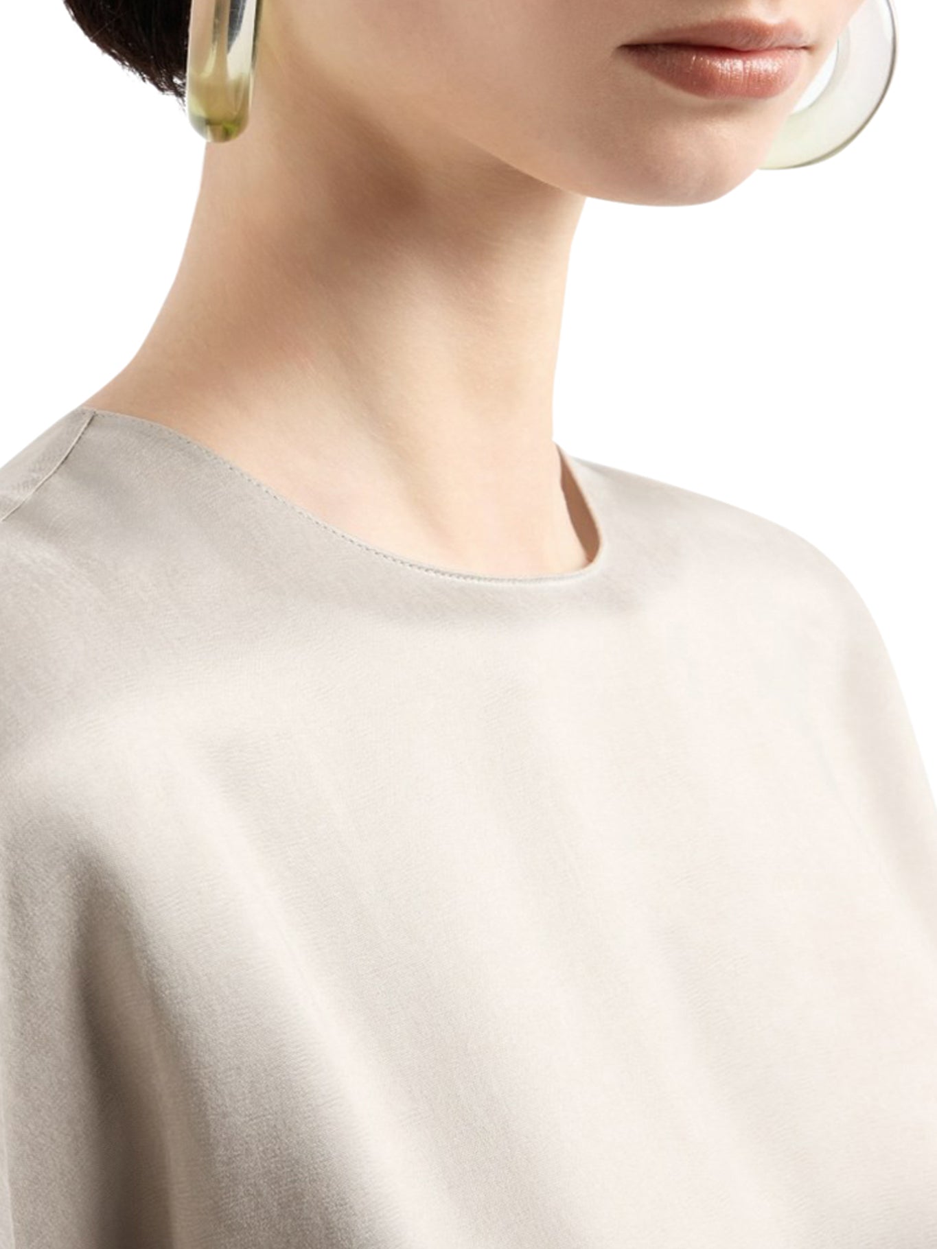 Soft & Stylish Viscose Cupro Crewneck Blouse for Women - Comfortable & Breathable Top for Work, Casual Outings & Layering