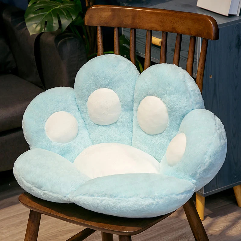 60x70cm Soft Plush Bear Cat Paw Seat Cushion - Cozy Floor Mat & Chair Pad for Home Decor, Kids Room, Office, and Pet Play Area - Ultra Soft Stuffed Animal Rest Pillow for Comfort & Style