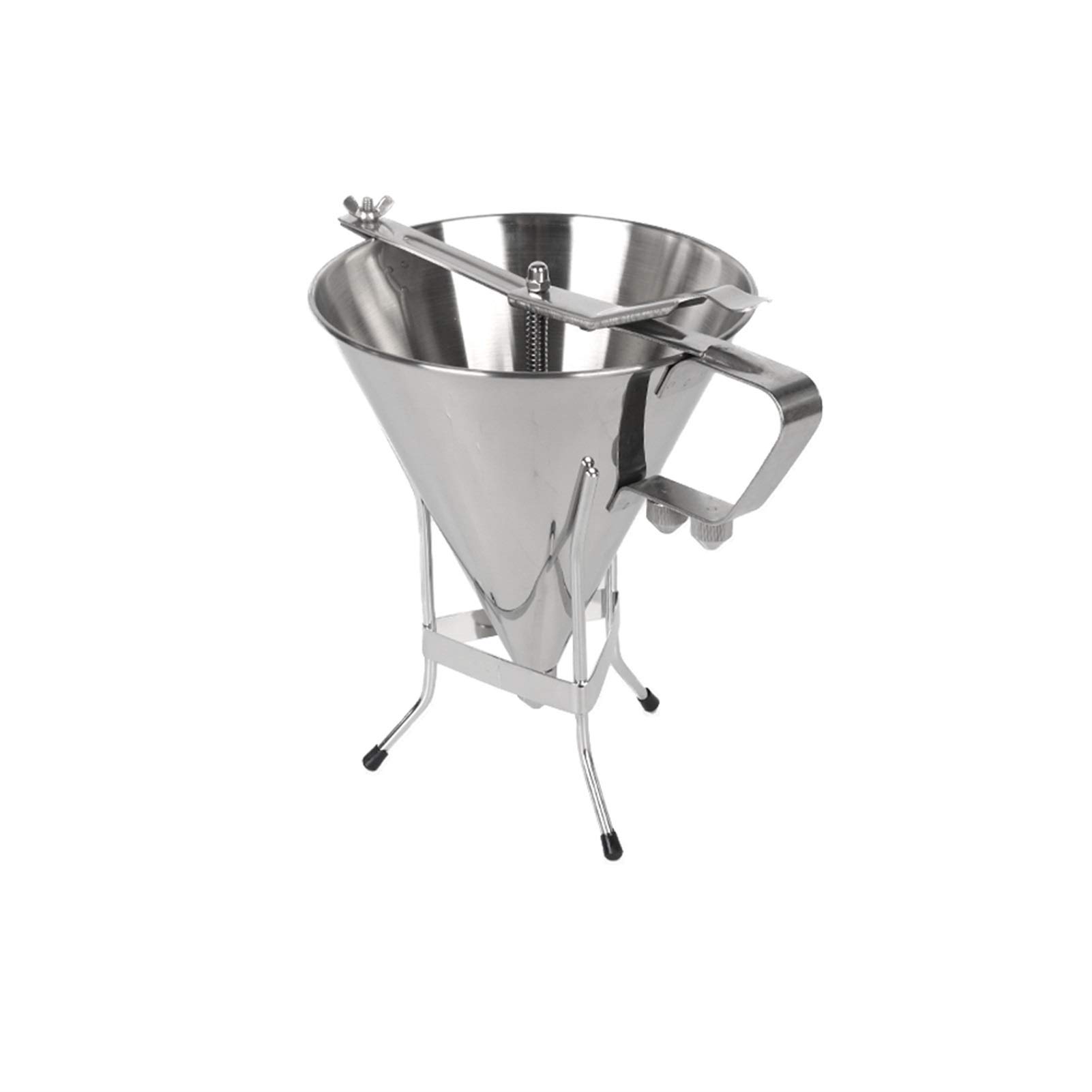 1.75L Stainless Steel Large Funnel with Adjustable Output - Octopus Ball Maker & Kitchen Dispenser for Baking, Cooking, Canning - Durable Hopper Funnel for Home & Commercial Use (Color: 02)