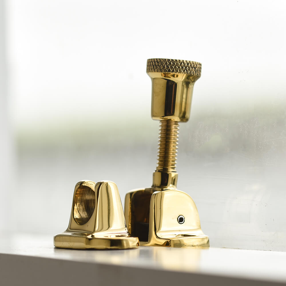 Polished Brass Brighton Sash Window Fastener - Vintage Style Window Lock for Double Hung Windows - Perfect for Home Restoration & Historical Buildings