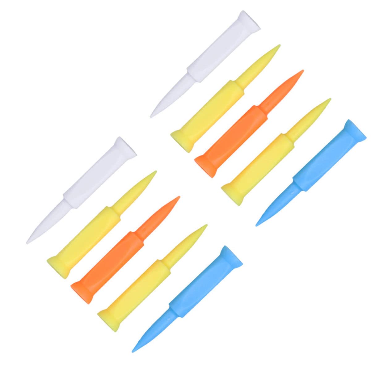 TOYANDONA 20 Pack Plastic Golf Tees - Durable & Stable Golf Accessories for Driving Range & Course Practice - Perfect for Beginners & Pros