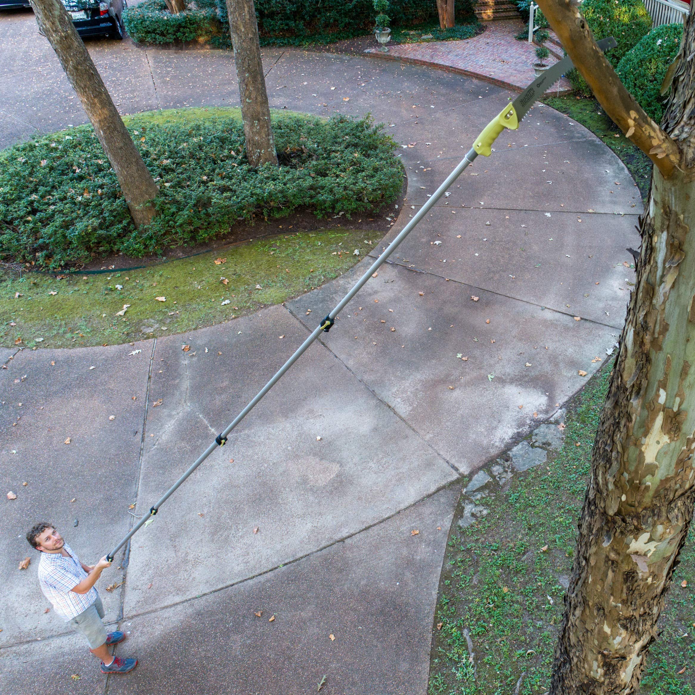 DOCA 5-12 Ft Adjustable Extension Pole for Tree Trimming, Fruit Picking, Roof Rake & Pole Saw - Multi-Purpose Gardening Tool for Outdoor Yard Work, Snow Removal & Leaf Cleanup