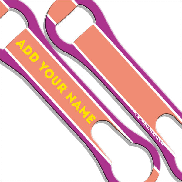 Personalized ADD YOUR NAME V Rod® Bottle Opener - Color Block Design for Beer, Soda & Home Bar Accessories