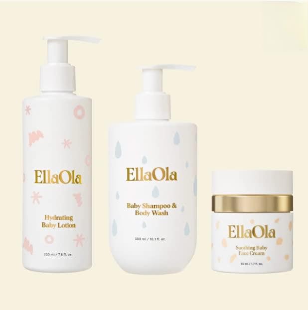 Organic Baby Essentials Bundle - Shampoo & Body Wash, Hydrating Lotion & Soothing Face Cream for Sensitive Skin | Fragrance-Free, Plant-Based Formulas | Newborn Bath & Skincare Routine | Gentle Baby Care Gift Set