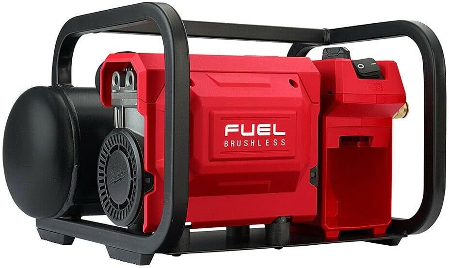 Milwaukee M18 2840-20 2 Gallon Cordless Quiet Air Compressor - Tool Only (Red) - Perfect for Inflating Tires, Powering Nail Guns & DIY Projects
