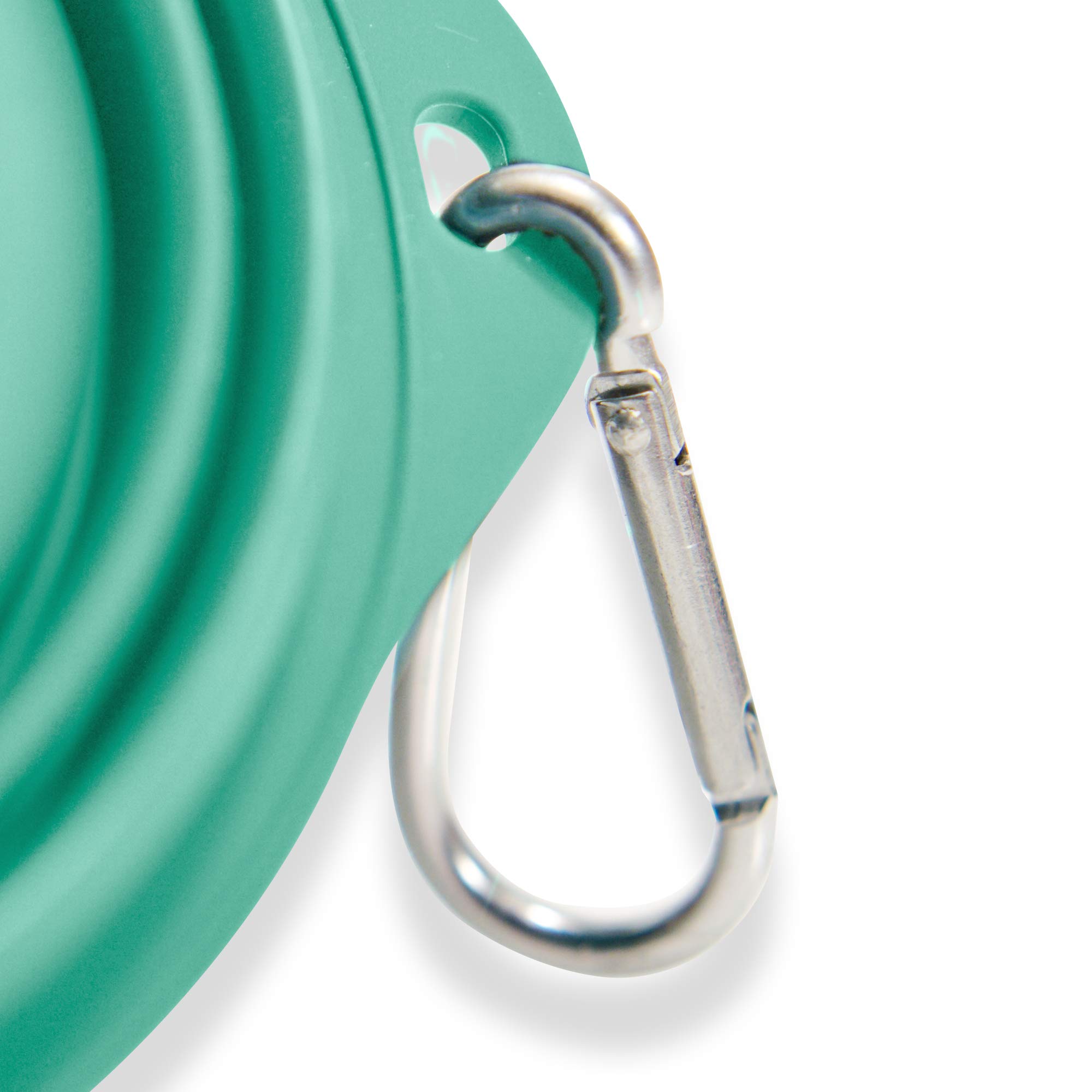 Premium Collapsible Dog Bowl - 800ml Large Travel Bowl for Dogs, Platinum-Cured Food Grade Silicone, No Plastic Rim, Safe & Durable (Tiffany Blue) - Perfect for Hiking, Camping, Travel & Outdoor Adventures with Your Pet