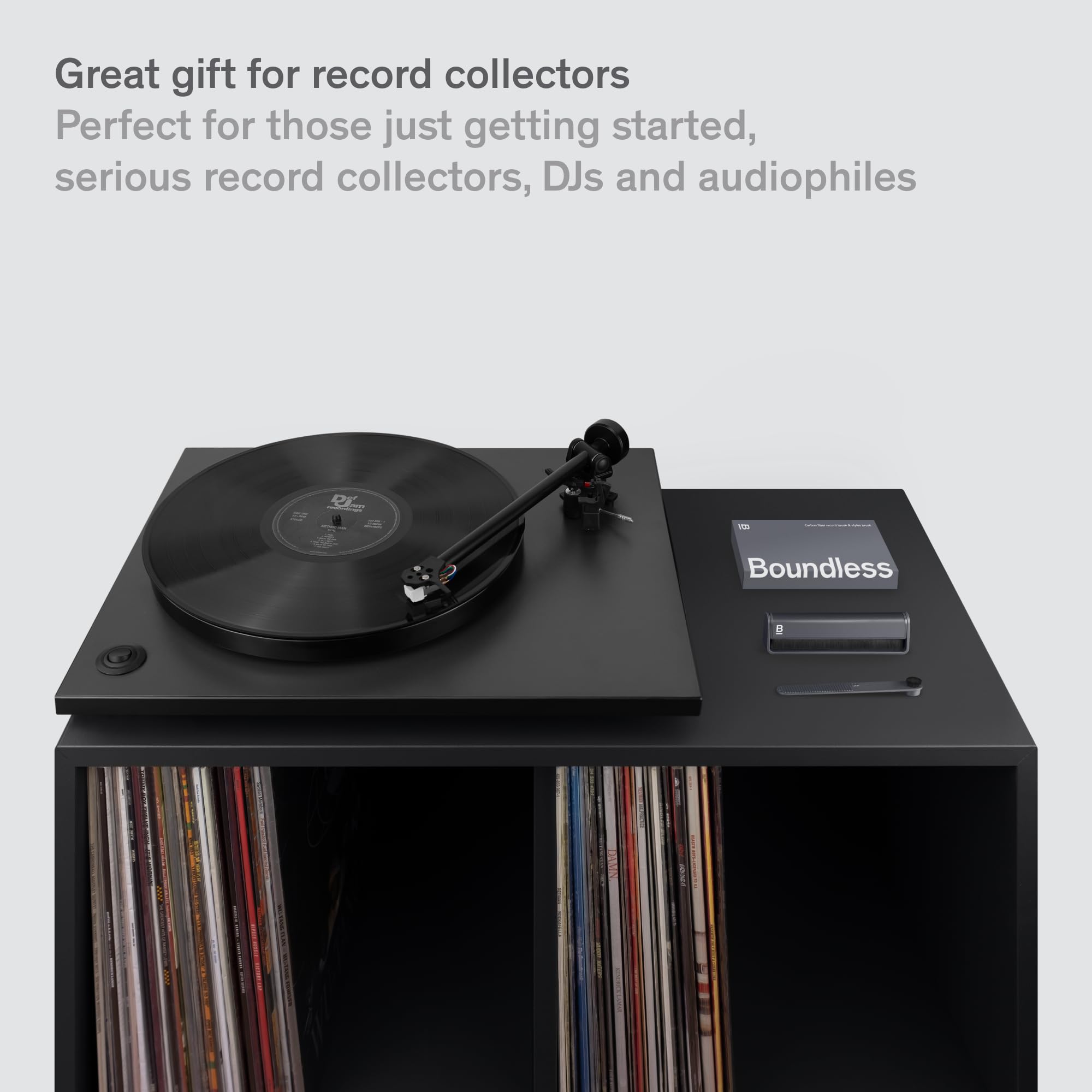 Record Cleaner Kit - 2-Piece Vinyl Cleaning Kit with Carbon Fiber Anti-Static Brush & Stylus Cleaner - Essential for Vinyl Record Maintenance & Turntable Care - Perfect for Audiophiles & Music Collectors