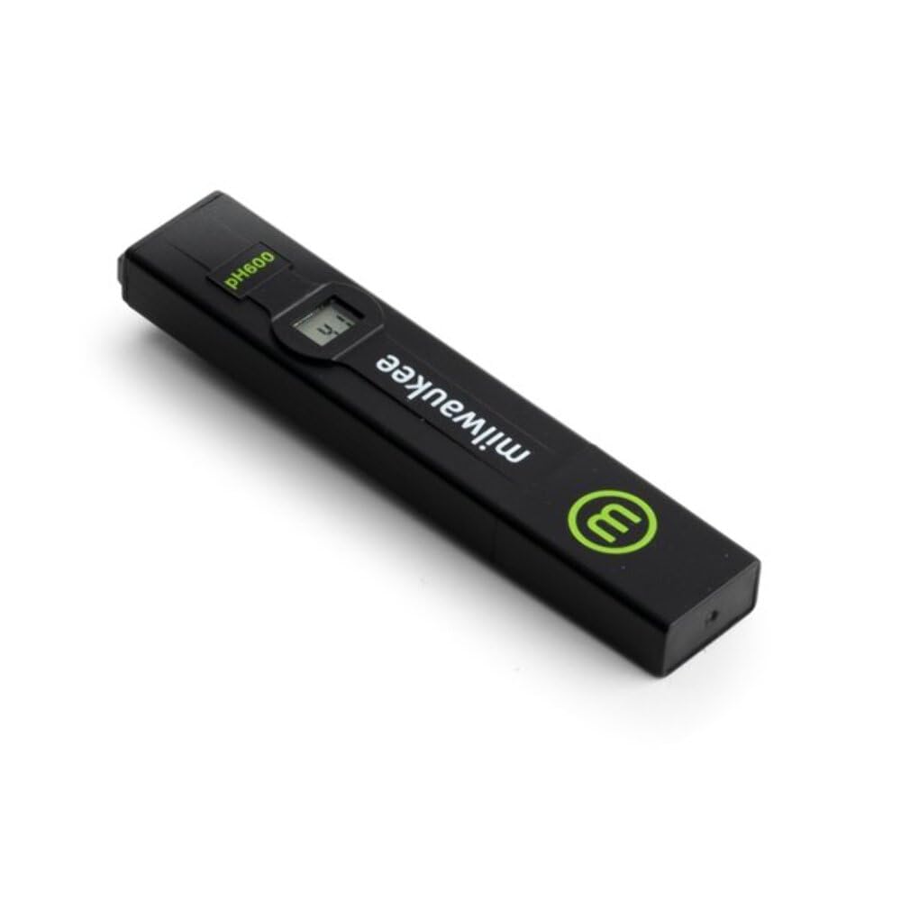 Milwaukee pH600 AQ Digital Water pH Meter - High Accuracy pH Tester for Aquariums, Pools, Hydroponics & Drinking Water - Perfect for Home, Lab & Outdoor Use
