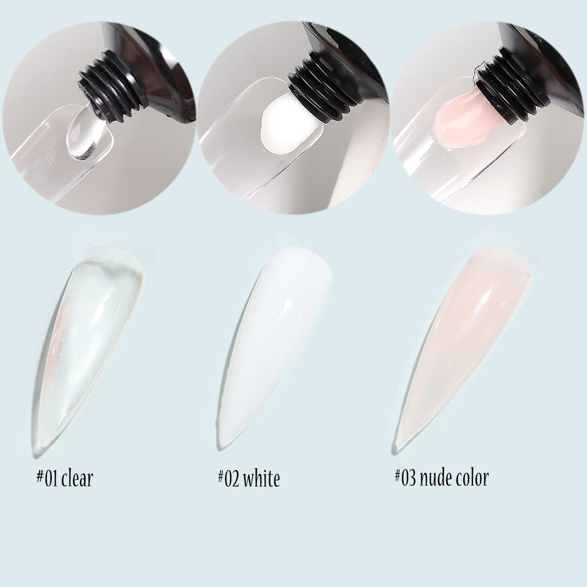Poly Extension Gel Nail Kit - Clear White Pink Builder Gel with Slip Solution | Dual Nail Forms & Clips | Professional Poly Gel Starter Kit for Home Manicures | Perfect for DIY Nail Art & Salon-Quality Extensions