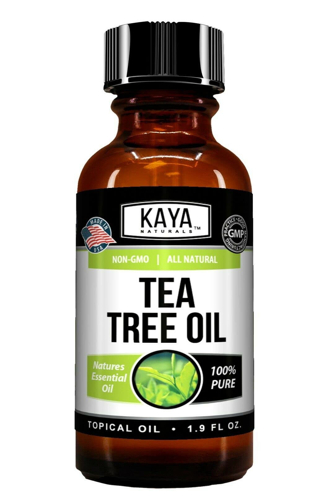 Kaya Naturals 100% Pure Tea Tree Essential Oil - Undiluted Therapeutic Grade Melaleuca Oil for Skin, Hair, Nails, Diffuser & Aromatherapy | Natural Plant Therapy Solution (2oz) - Perfect for Acne Treatment, Scalp Care & Home Spa Relaxation