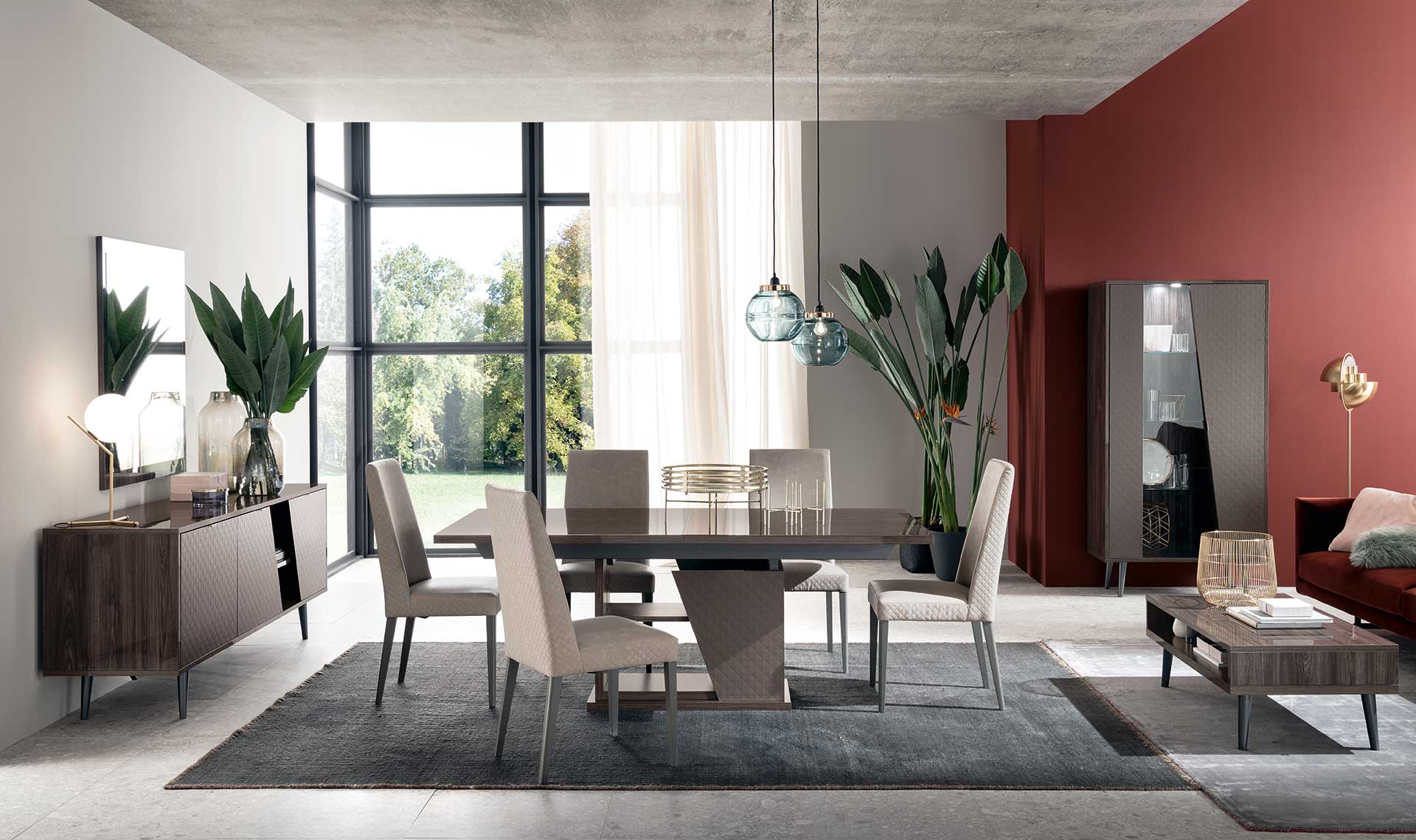 ALF FRIDA Modern Dining Table - 6 Seater Wooden Kitchen Table for Dining Room, Home & Office - Perfect for Family Gatherings, Dinner Parties & Workspaces