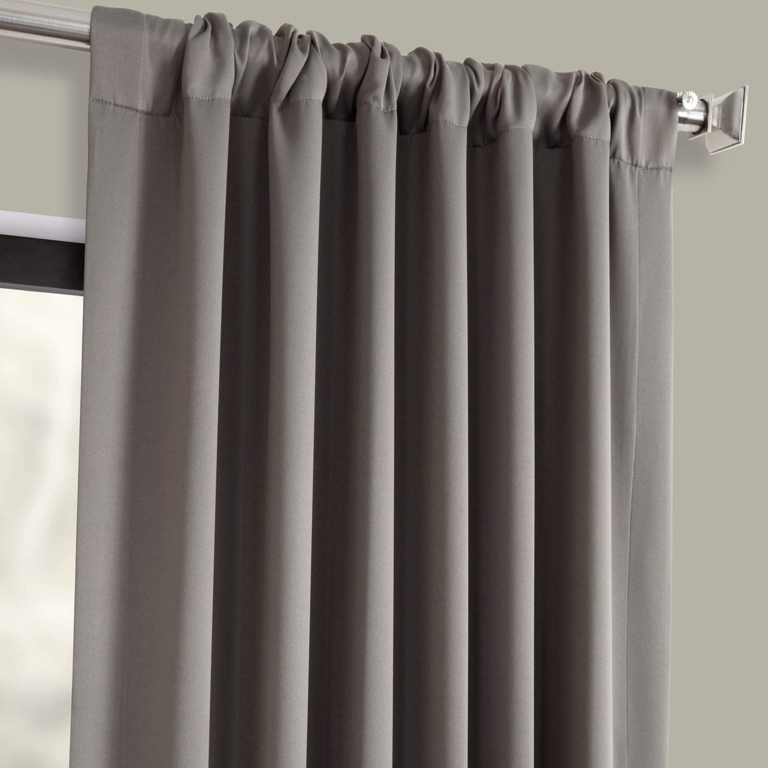 Room Darkening Curtains 84 Inches Long - Blackout Drapes for Bedroom & Living Room (1 Panel, 50x84, Neutral Grey) | Perfect for Light Control, Privacy & Home Decor