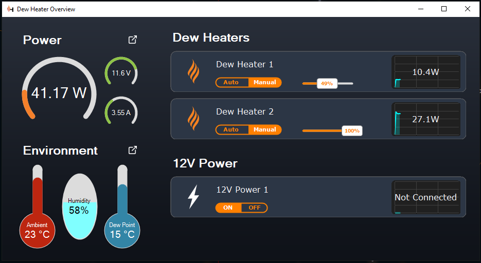 Smart Dew Heater Controller 2X - Dual Channel Digital Thermostat for Telescope & Camera Lens - Prevent Condensation for Astronomy & Photography Gear