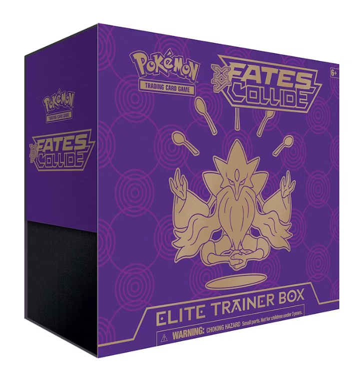 Pokémon Fates Collide Elite Trainer Box (ETB) - Complete Set with 8 Booster Packs & Accessories for Collectors & TCG Players | Perfect for Tournaments, Gifts & Display