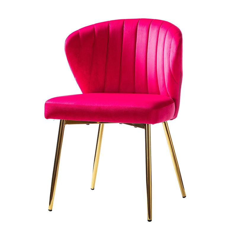 Modern Dining Chairs Set of 4 - Mid Century Metal Leg Side Chairs for Kitchen, Dining Room & Office - Aruna Contemporary Upholstered Seating
