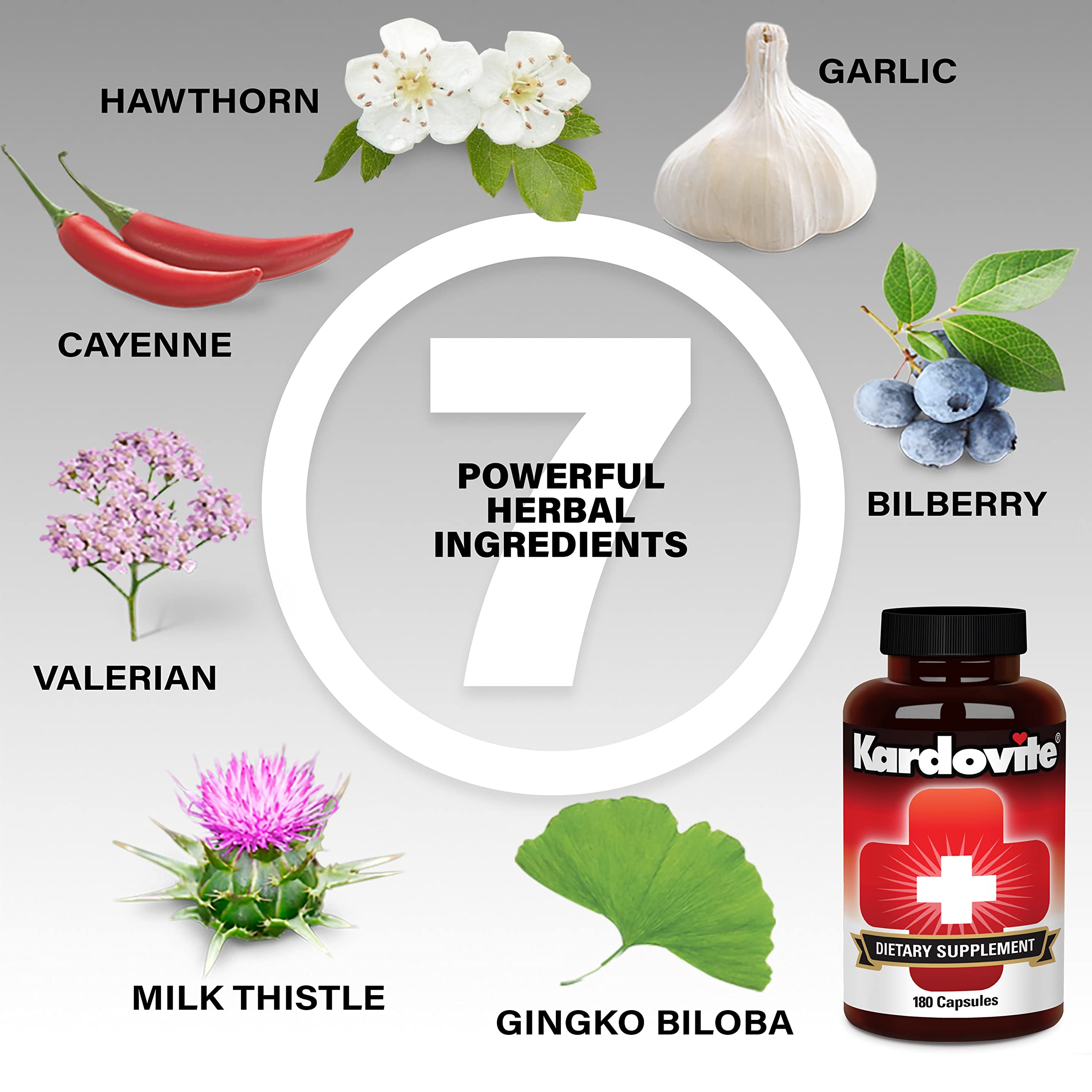 Premium Circulatory Support Capsules - 180 Count | Herbal Blend with Hawthorn, Garlic, Cayenne, Milk Thistle, Bilberry, Valerian & Ginkgo Biloba | Formulated by Herbalist Sam Ibrahim | Supports Healthy Blood Flow & Cardiovascular Wellness for Active Lifestyles