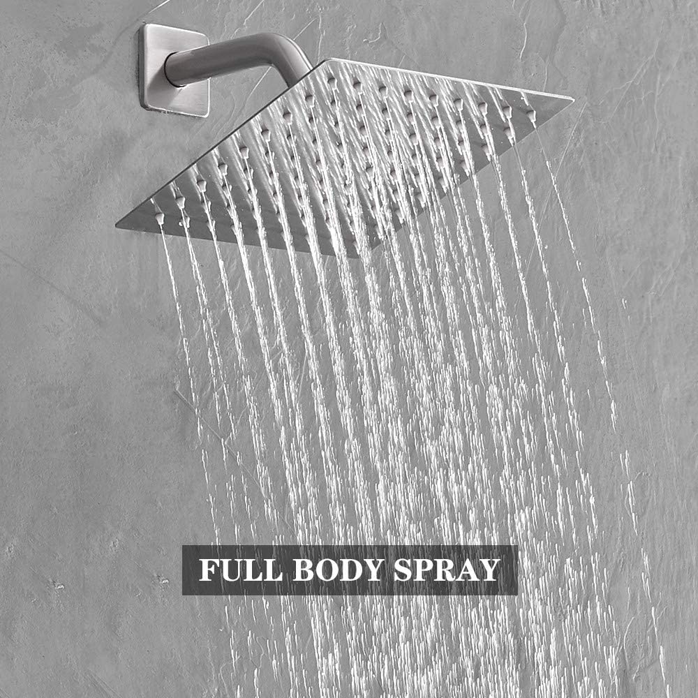 Luxury Brushed Nickel Shower System - 8