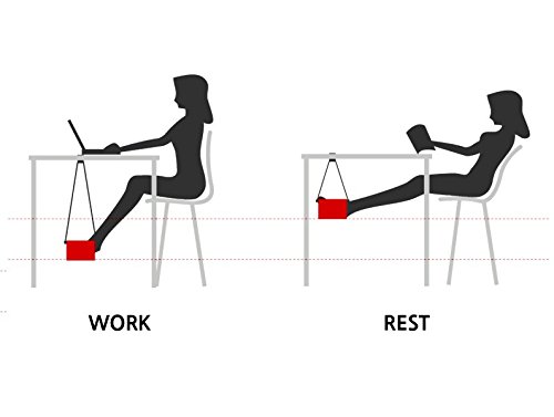 FD Canvas Foot Rest Hammock - Comfortable Under Desk Support for Work & Relaxation
