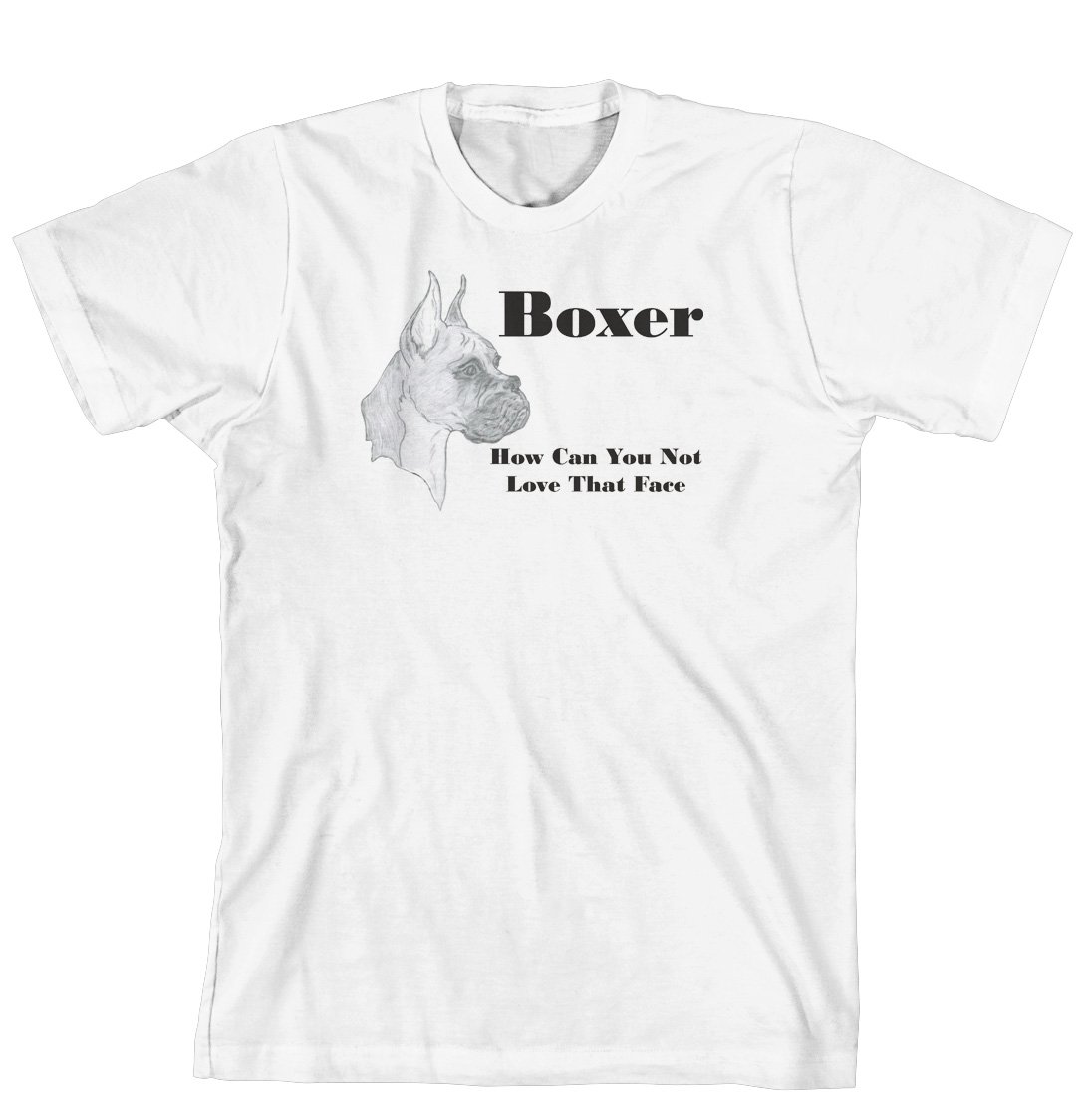 Cahoon's Closet Boxer Dog Face Graphic T-Shirt - Funny Pet Lover Apparel for Men & Women - Perfect for Casual Wear, Dog Parks, and Pet Owner Gifts