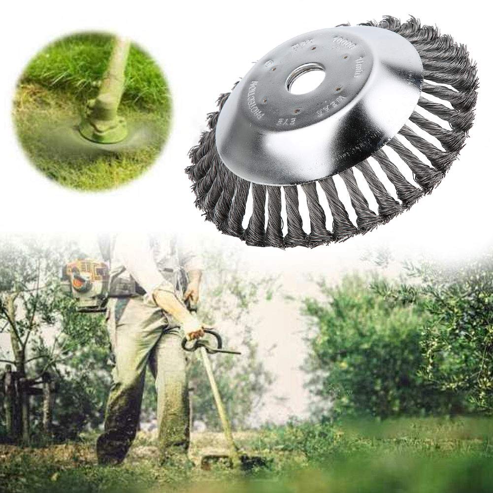EVTSCAN 8 Inch Steel Wire Lawn Mower Brush Head Replacement - Durable Garden Tool for Grass Trimming, Yard Cleaning & Dust Removal - Perfect for Lawn Care, Landscaping & Outdoor Maintenance