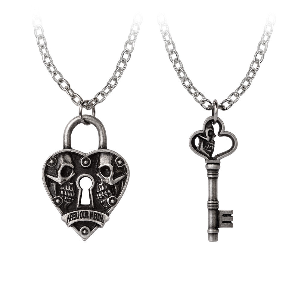 Eternal Love Key & Padlock Couple Necklace - Romantic Matching Jewelry Gift for Couples - Perfect for Anniversaries, Valentine's Day & Romantic Occasions
