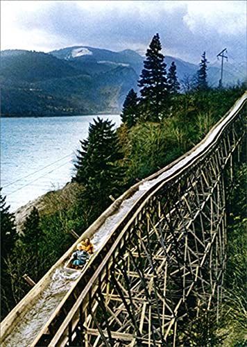 Avanti Press Log Flume Near River and Mountain - Funny Birthday Card for Friends & Family | Humorous American Greeting Card for Birthdays, Anniversaries & Special Occasions