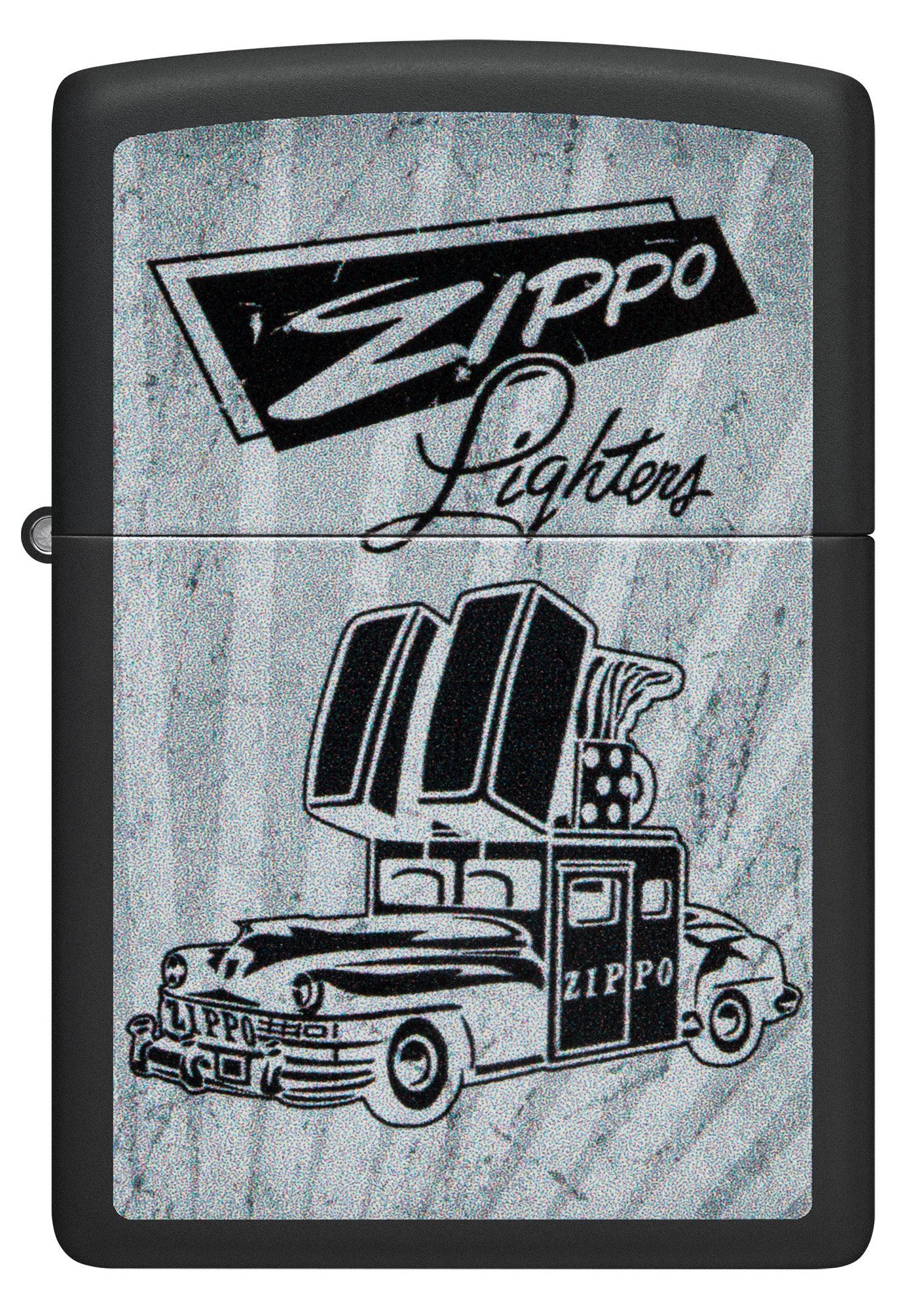 Zippo Classic Windproof Lighter with Car Design - Perfect for Outdoor Adventures, Camping & Everyday Use