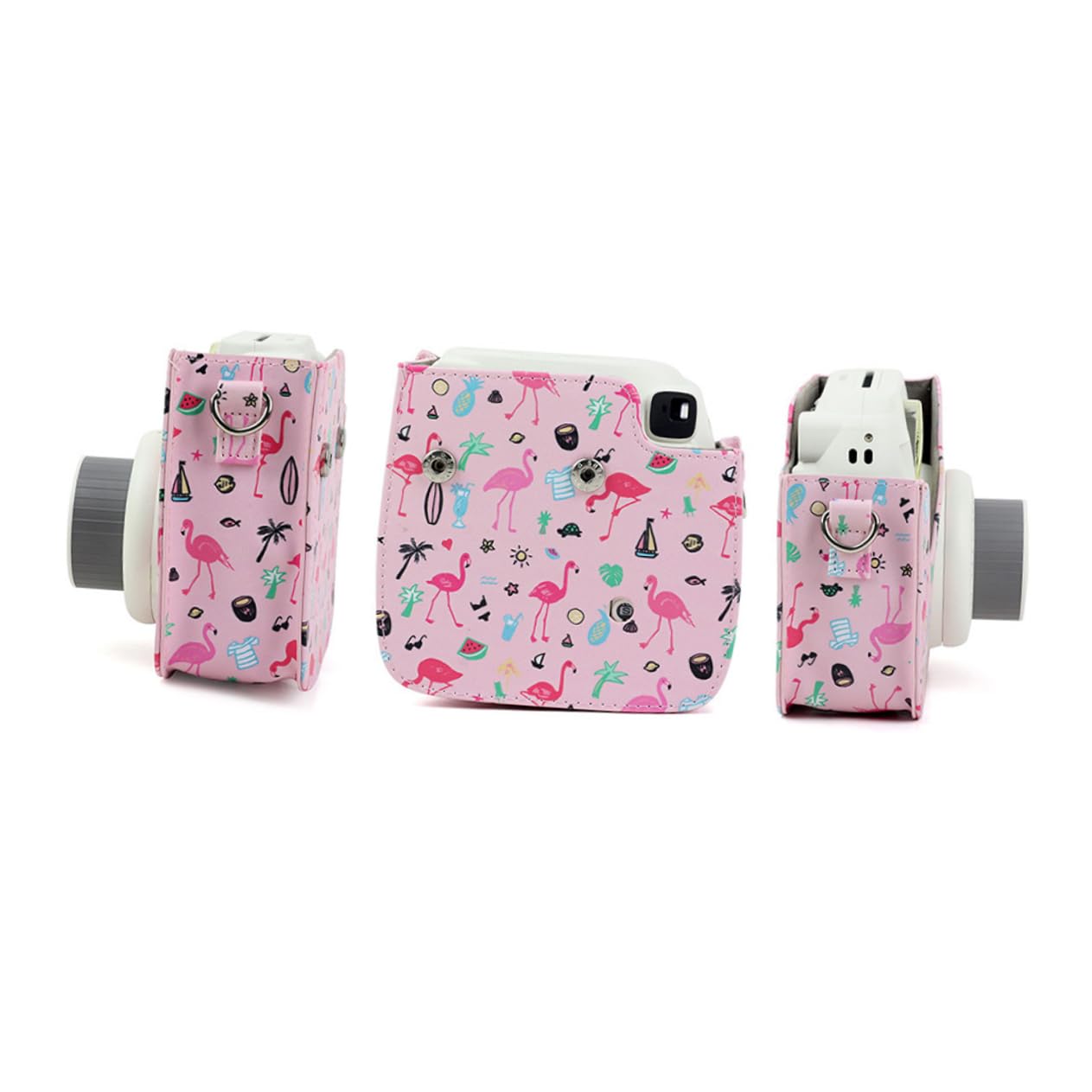 2-Pack Cute Adorable Pattern Instant Camera Case for Fujifilm Instax Mini 9 - Durable Protective Camera Bag for Travel, Parties & Everyday Use