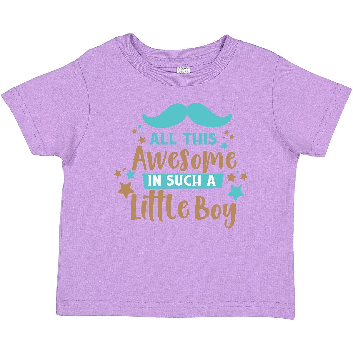 Inktastic 'All This Awesome in Such a Little Boy' Mustache Baby T-Shirt - Cute & Funny Toddler Outfit for Birthday Parties, Photo Shoots & Everyday Wear