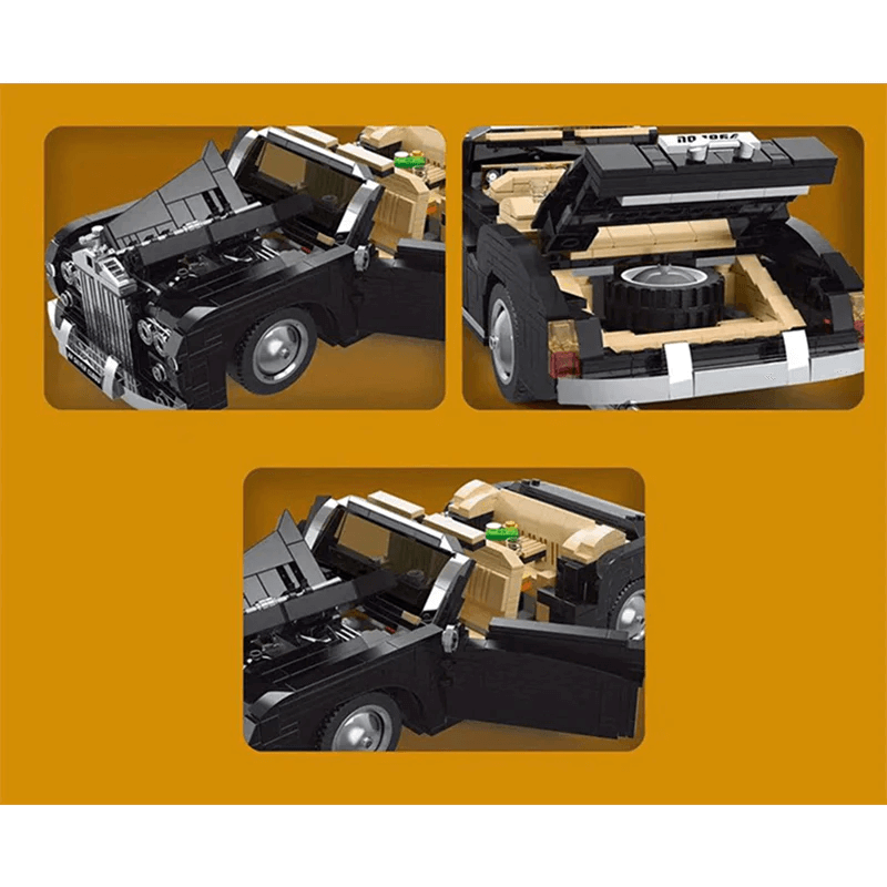 MOULD KING 10006 1964 Rolls-Royce Silver Cloud Building Blocks Set | 1,096 PCS Model Car Kit for Adults & Teens | Collector's Edition for Display & Gift Giving