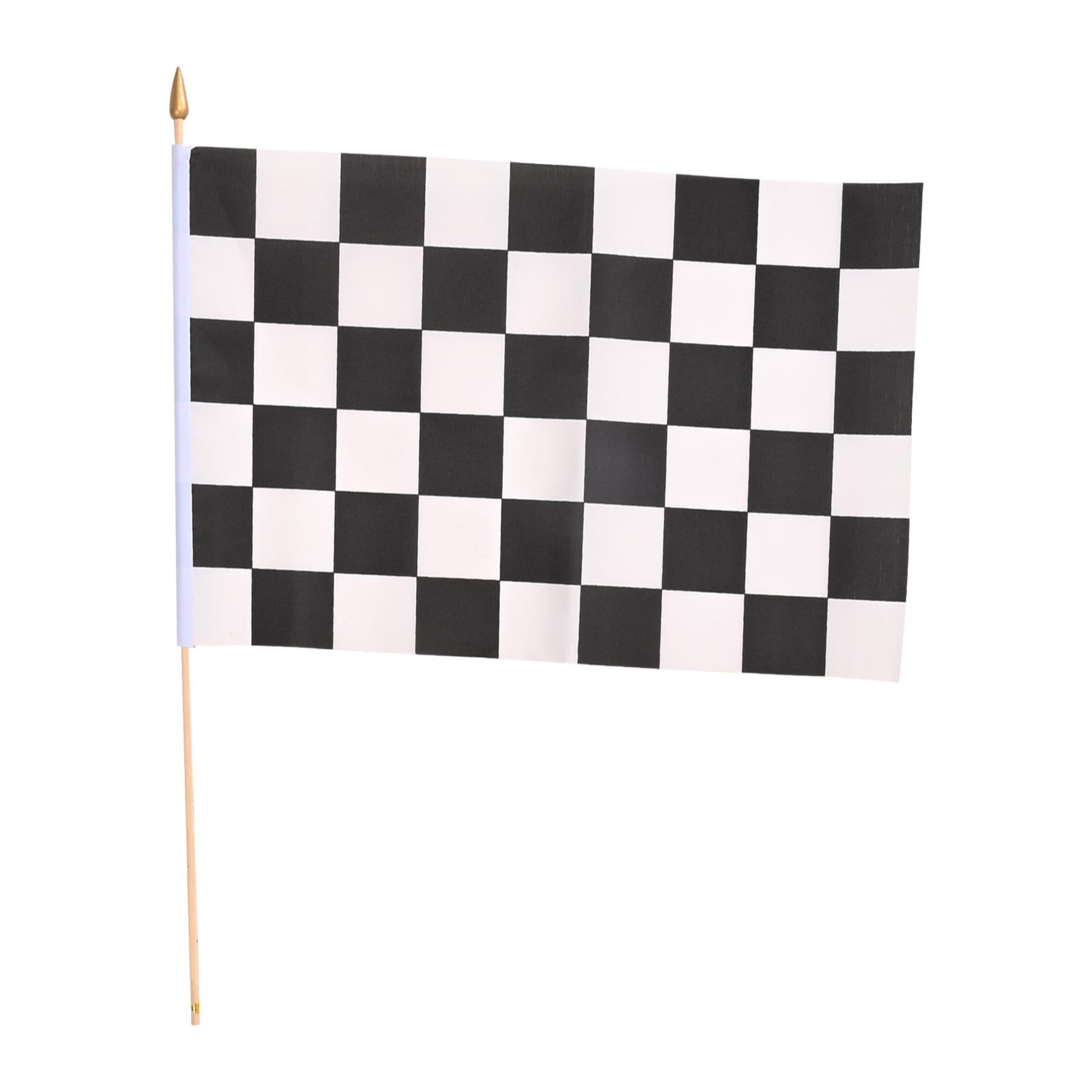 12 Pack Beistle 11x18 Inch Checkered Party Flags - Durable Fabric Decorations for Birthday, Graduation & Holiday Celebrations - Perfect for Indoor/Outdoor Events & Party Backdrops