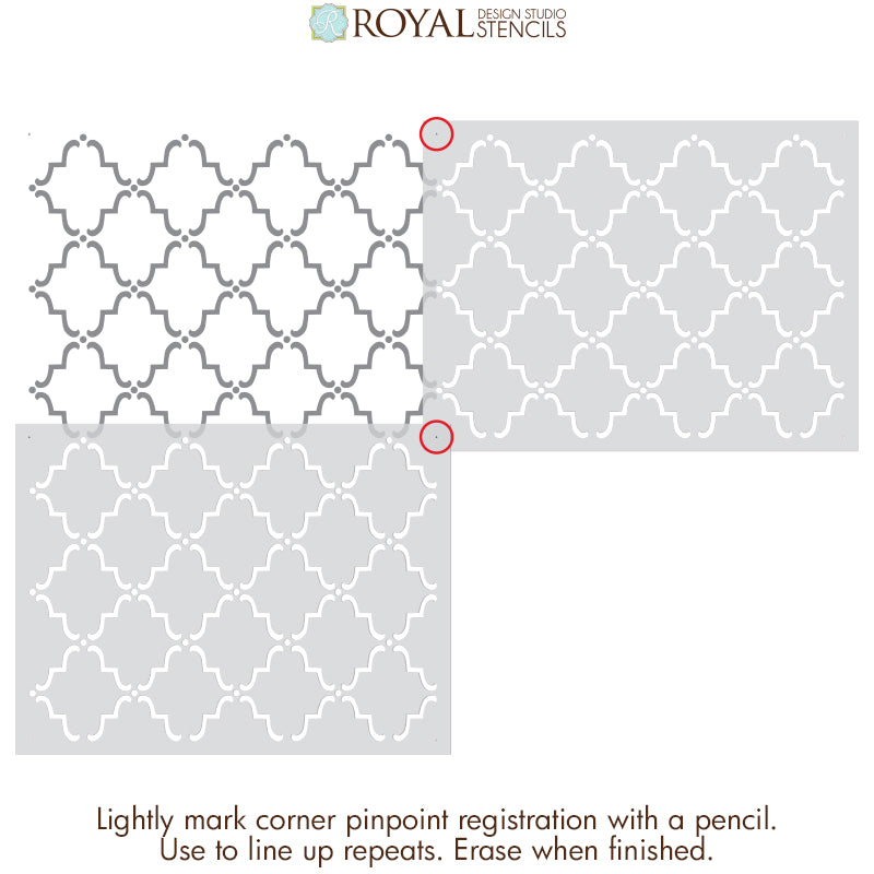 Moorish Trellis Wall Stencil - Reusable DIY Painting Template for Home Decor, Geometric Wall Art, Furniture Makeover - Perfect for Bedroom, Living Room, Nursery & Accent Walls