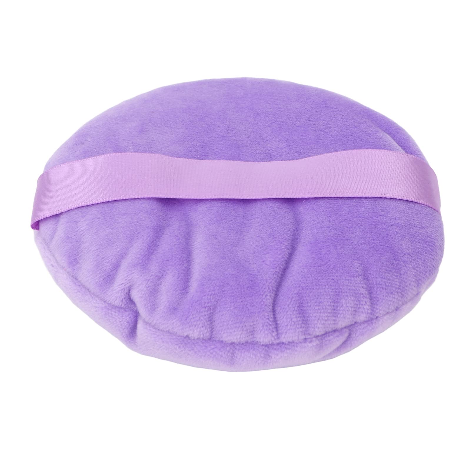 Premium Loose Powder Puff - Extra Large Soft Swansdown Puff with Tape Handle for Body Powder (Purple) | Gentle & Skin-Friendly Makeup Applicator for Face & Body