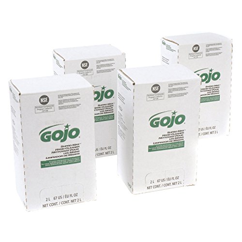 Gojo 7272-04 Supro Max 2000 mL Bag in Box Refill - 4 Pack/Case | Hand Soap Dispenser Refills for Commercial & Healthcare Use